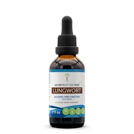 Secrets of the Tribe Lungwort Tincture Alcohol-Free Liquid Extract, Lungwort (Pulmonaria officinalis) Dried Leaf (2 FL OZ)