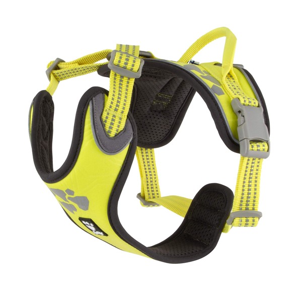 Hurtta Weekend Warrior Dog Harness, Neon Lemon, 16-18 in