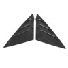 2pcs Rear Left Right Window Louver Bright Black Side Window