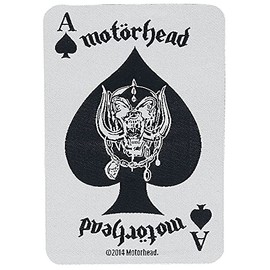 Motörhead Ace Of Spades Card Unisex Patch White/Black 100% Polyester Band Merch, Bands, multicoloured