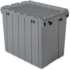 Akro-Mils 39170GREY Attached Lid Container 17 Gal Gray