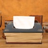 Book Tissue Box Cover Antique Rectangular Dispenser Napkin Holder for