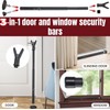 Door Stoppers Security Bar, 3-in-1 Door and Window Security Bar