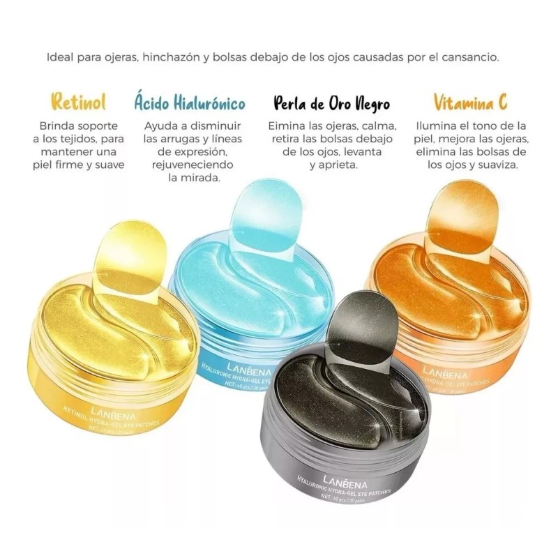 Universo en Linea 60 Parches Cuidado Facial Contorno Ojos Hidrogel