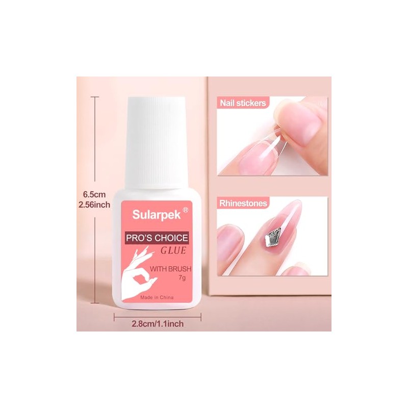 Sularpek Nail Glue - Pack of 3, 7 ml Nail