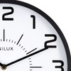 Unilux Pop Wall Clock Quartz System, Silent Ticking, Black