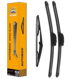 AUTOBOO 18"+18" Windshield Wipers with 14" Rear Wiper Blade Replacement for Jeep Commander 2006 2007 208 2009 2010 -Original Factory Quality (Pack of 3)