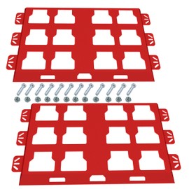 Mounting Plate Compatible with Milwaukee Packout, 100 Lbs, Stainless Steel with Powder Coat, for Tool Storage and Organization System(Full Plate-Red-2)