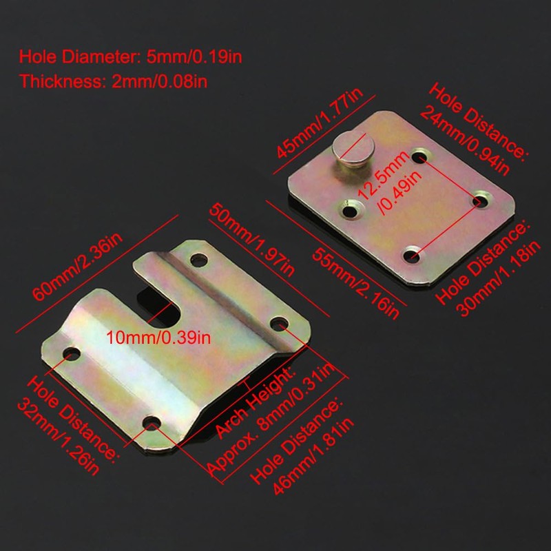 4 Pcs Flush Concealed Mount Bracket, Heavy Duty Flush Mount