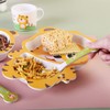 Fekdod Bamboo Kids Dinnerware Set 5 Pcs Includes Plate Bowl
