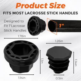 MaiTianna 2 Pack Lacrosse Stick End Caps, Sliding Butt End Cap Replacement for Lacrosse Sticks, Lightweight Durable Grip Caps for Improved Stick Control
