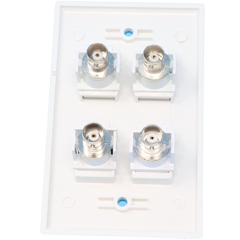 RiteAV 4 Port BNC Female/Female HD-SDI Jack Wall Plate -