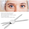 Regla de cejas de acero inoxidable para tatuajes, cejas, regla