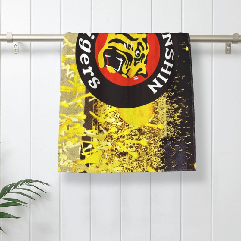 Hanshin Tigers Bath Towel, Microfiber, Fast Absorption, Quick Drying, Durable,