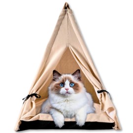 Pluffz Pet Teepee Modern: Premium Dog Teepee Tent, Cat Teepee, Dog Fort, Tent Bed for Small Size Dogs, Puppies and Cats, Cozy Indoor Comfort