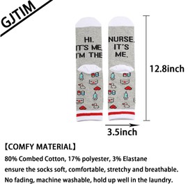 JTOUK Nurse Gift Nurse Week Appreciation Gift Hi It’s Me I’m The Nurse Socks Nursing School Student Graduation Gift (Nurse It’s Me EU)