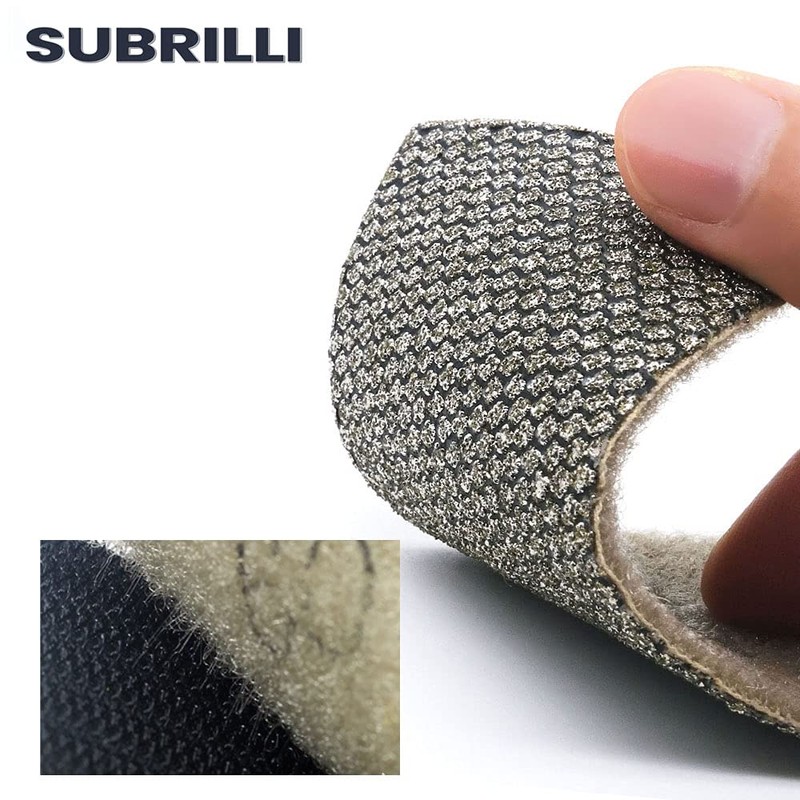 SUBRILLI Diamond Sandpaper Hook and Loop Abrasive Paper Sheets for