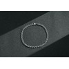 THE BLING KING 4mm Silver Plated Diamond Cut Pattern Belcher