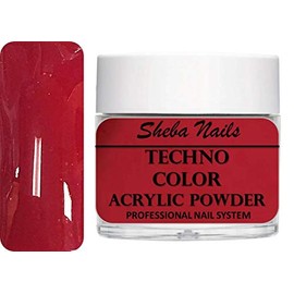 SHEBA NAILS Satin Color ACRYLIC Powder Collection - 1 oz. - SATIN RED