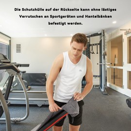 JMQYS Fitness Towel Sports Towel Microfibre Towels 100 x 40 cm Gym Towel with Zip Pocket Non-Slip Fixation for Women Men Absorbent Towel for Sports Gym Yoga