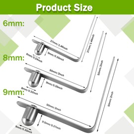 Moxweyeni 8 Pieces Push Button Spring Clips Tent Pole Clips Stainless Steel Kayak Paddle Spring Snap Clips Locking Tube Pin for Camping Kayak Paddle Tent Pole (9 mm)