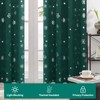 FRAMICS Snowflake Foil Print Christmas Curtains, Thermal Insulated Blackout Curtains