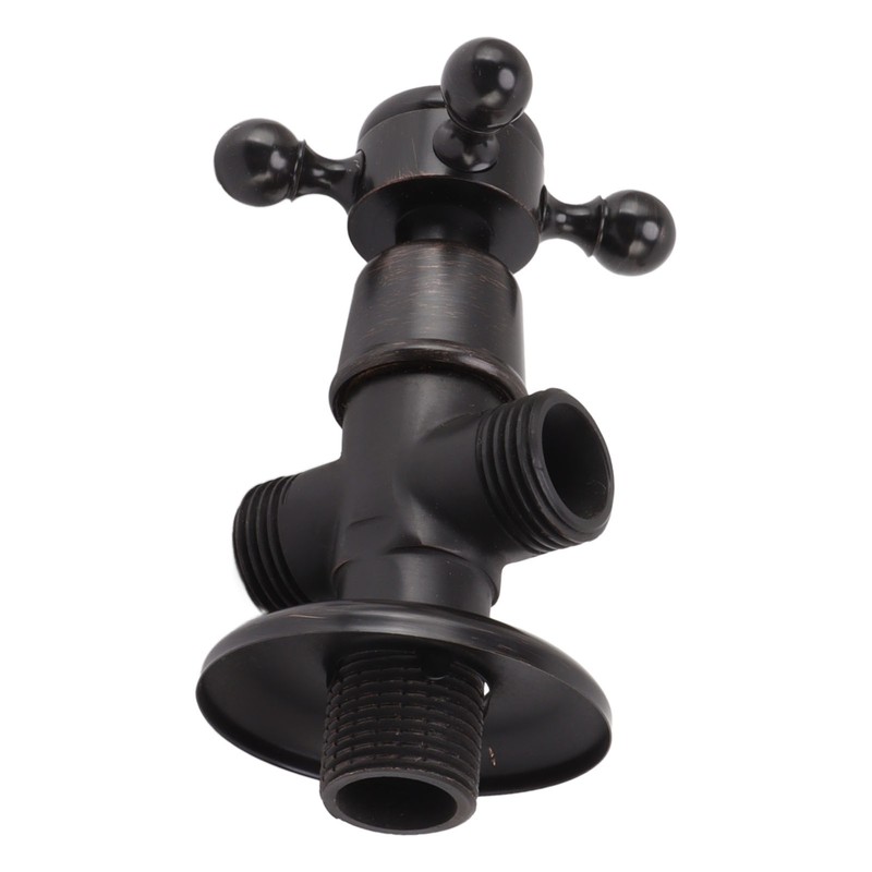 Angle Stop Valve Retro Copper Cross Handle Water Stop Valve