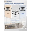 ZMISHIBO Ceiling Fans with Lights and Remote, 18 Inch Flush