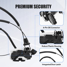 Front Left Right Door Lock Actuator Compatible with L4 2.5L Nissan Rogue 2008 2009 2010 2011 2012 2013 2014 2015, 14 15 Rogue Select Sport Utility Driver Passenger Side, Replace# 80501JM10A 937266