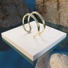 Tiny Gold Double Fake Hoop Helix Ring - Spiral Fake