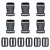 KTHZI 6 Sets 25mm Plastic Buckle Clip,Side Release Buckle with