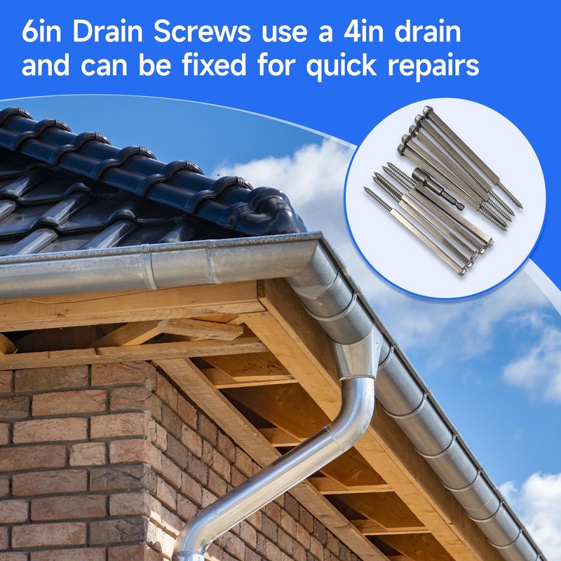 6 in. (15.2 cm Approx.) Gutter Screws, Repair Gutter Installation,