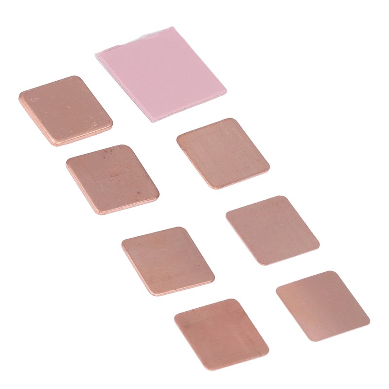 70PCS Copper Heatsink Sheets with 10PCS Silicone Pads Cooling Thermal