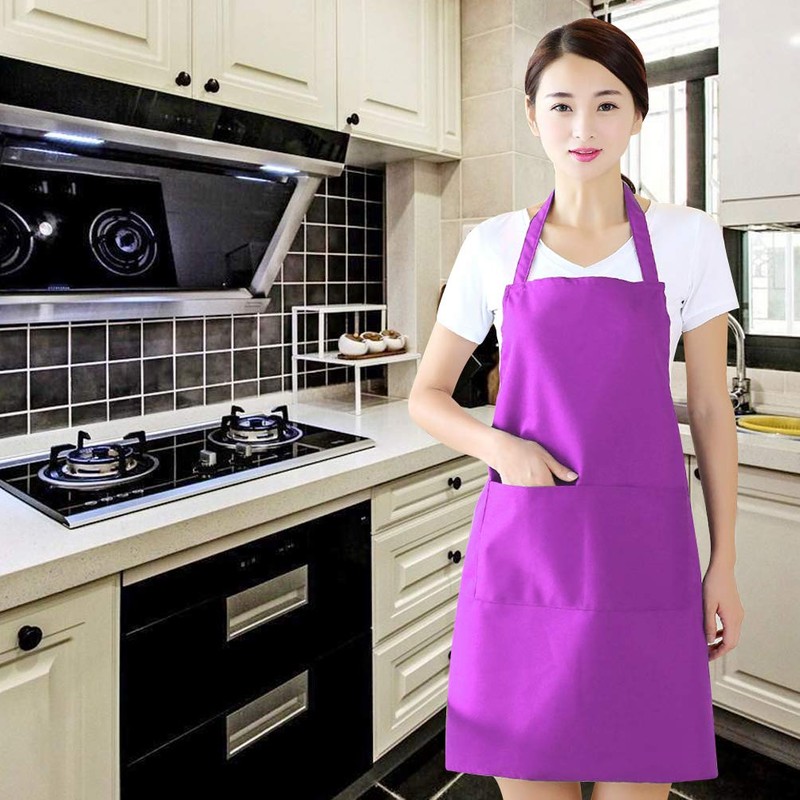 Fengek 8 Pcs Bib Apron for Unisex Colorful Kitchen Apron