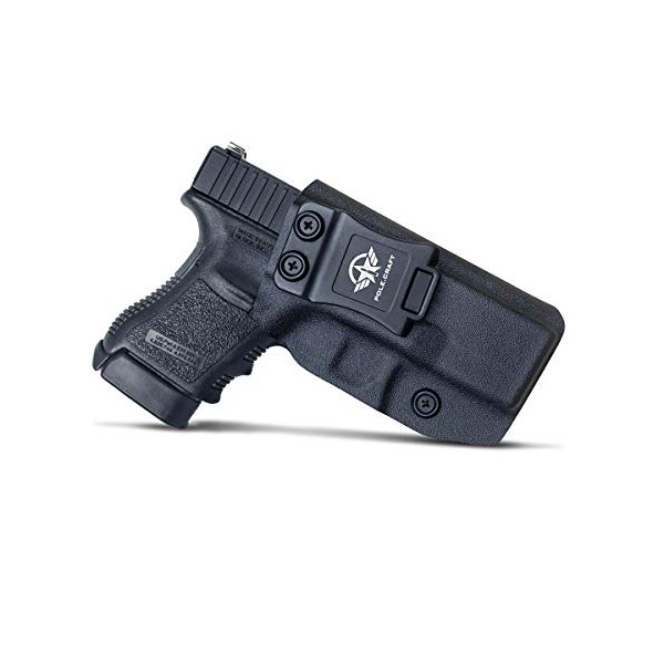 Glock 30S Holster IWB Kydex Holster Glock 30S Pistol Case Pocket - Inside Waistband Carry Concealed Holster Glock 30S Accessories Guns Pouch (Black, Right Hand)