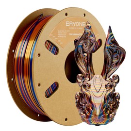 ERYONE Twist Rainbow 3D Printer PLA Filament 1.75 +/-0.03mm, Shiny Multicolor Filament PLA 1KG(2.2LBS), Red Gold Blue