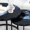 ivoros Nesting Coffee Table Set of 2, Round Coffee Tables