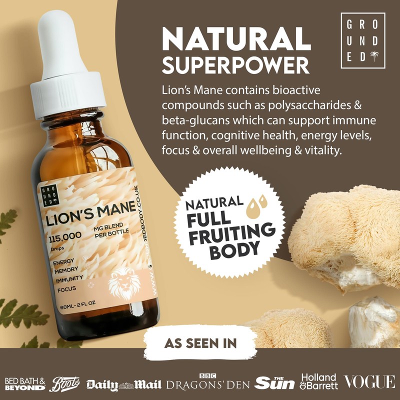 Lions Mane Supplement - High Strength 115,000mg Lions Mane Extract