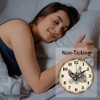 CHGCRAFT Wall Clock Country Style Chicken Wall Clock Non-Ticking Clock