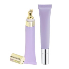 Tavvke 20ml Empty Eye Cream Tubes, 2 Pcs Soft Plastic Squeeze Tubes for Eye Cream, Essential Oils, Lip Gloss, Travel Refillable Squeeze Bottles for Women & Girls