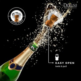 Champagne Bottle Opener, Stainless Steel Polishing Surface Champagne Bottle Opener