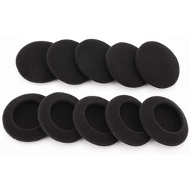 [Pack of 10] 2.4 inches (60 mm) Headphones 2.4 inches (60 cm) General Purpose Ear Pads Ear Cushions, Headphone Pads Replacement, Compatible with Sound Leakage Prevention, Durable, Lightweight, Black,