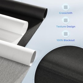 Hapadif Motorized Blinds with Remote,Blackout Cordless Roller Shades for Windows,Smart Automatic Blinds Compatible with Alexa & Google Assistant,Black,32" W x 72" H