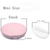 Plastic Loose Powder Compact Container with Velvet Powder puff Mirror