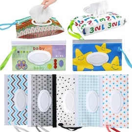 Bolsa para Toallitas Húmedas 9 Piezas,Portátil Dispensadores de Toallitas para Bebés, Sellado Rellenable Viaje Exteriores