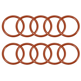 uxcell Silicone O-Ring, 34mm Outside Diameter, 27.8mm Inner Diameter, 3.1mm Width, VMQ Seal Rings Sealing Gasket Red, 10PCS