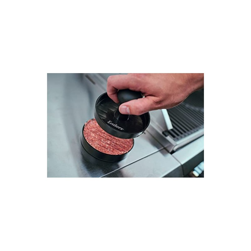 Enders BURGERPRESSE KÜSTSTOFF 8813 Rubber Handle, Hamburger Press, Patties, BBQ,