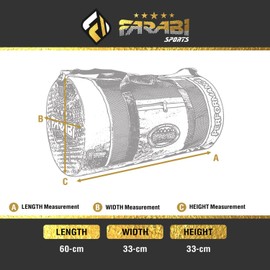 Farabi Kit bag Mesh Lightweight Gym Training Bag Air Mesh for Air Ventilation (Orange)