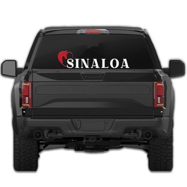 Sinaloa Mexico Stickers para Trocas Calcomanias para Autos Estilo Ranchero con Caballo Western Decal Mexican Stickers for Trucks and Cars (8" x 32.5")