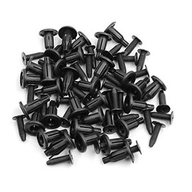 sourcing map pack of 30 Mudguard Bumper Rivet Impressive Clip Plastic 12 mm Hole Black
